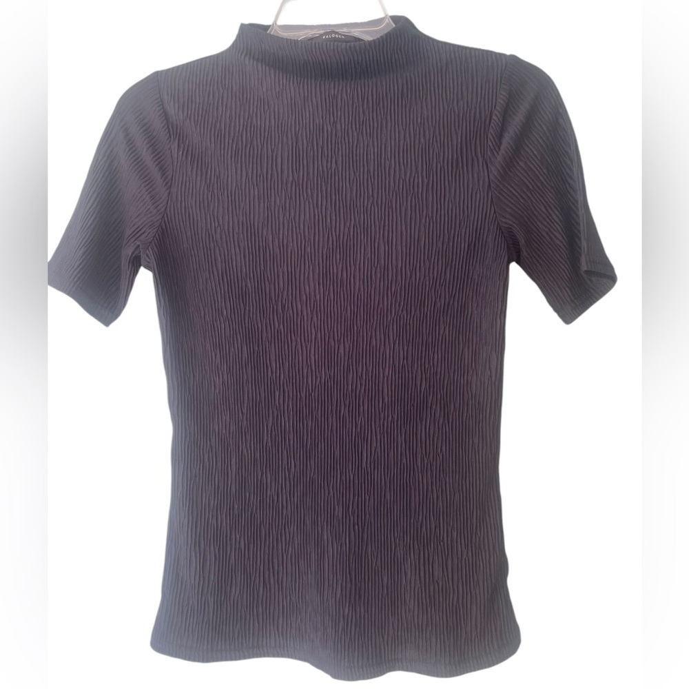Halogen Nordstrom’s House Brand Black Textured Mock Turtleneck Women's Top Sz S